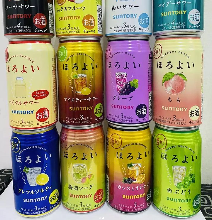 japanese beverages with several flavors